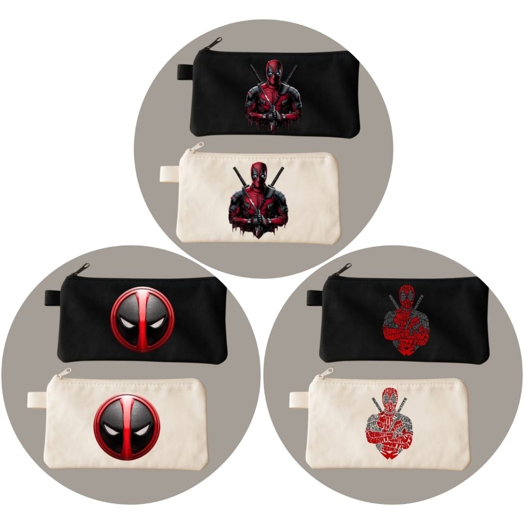 

Tempat pensil hitam putih dead pool/Tepak kanvas premium/Tempat alat tulis/Tempat kosmetik/Tempah hp/Tempat dokumen kartu/Pouch
