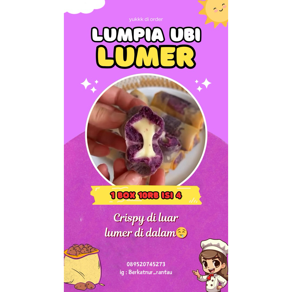 

lumpia ubi ungu lumer Frozen Homemade
