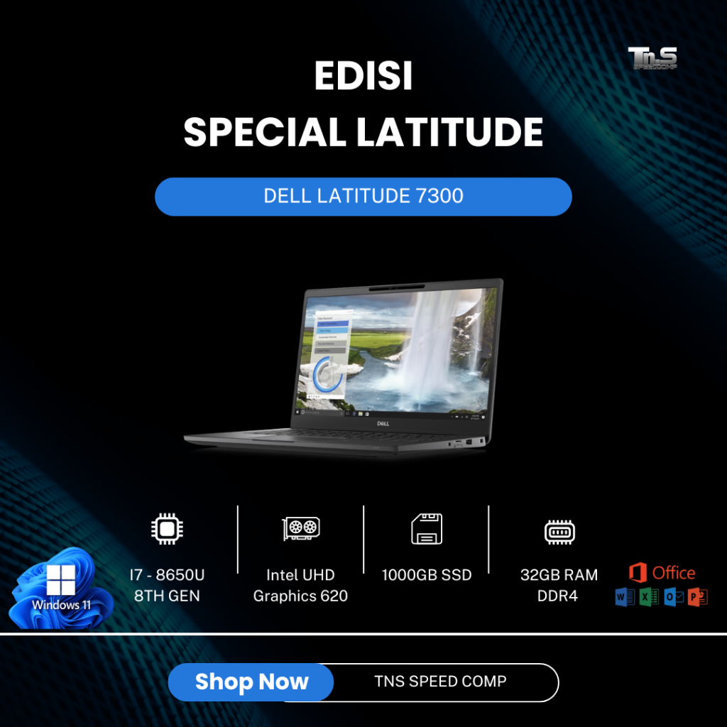 ULTRABOOK DELL 7300 I5-8365 / 32GB RAM / SSD 512GB / FHD IPS