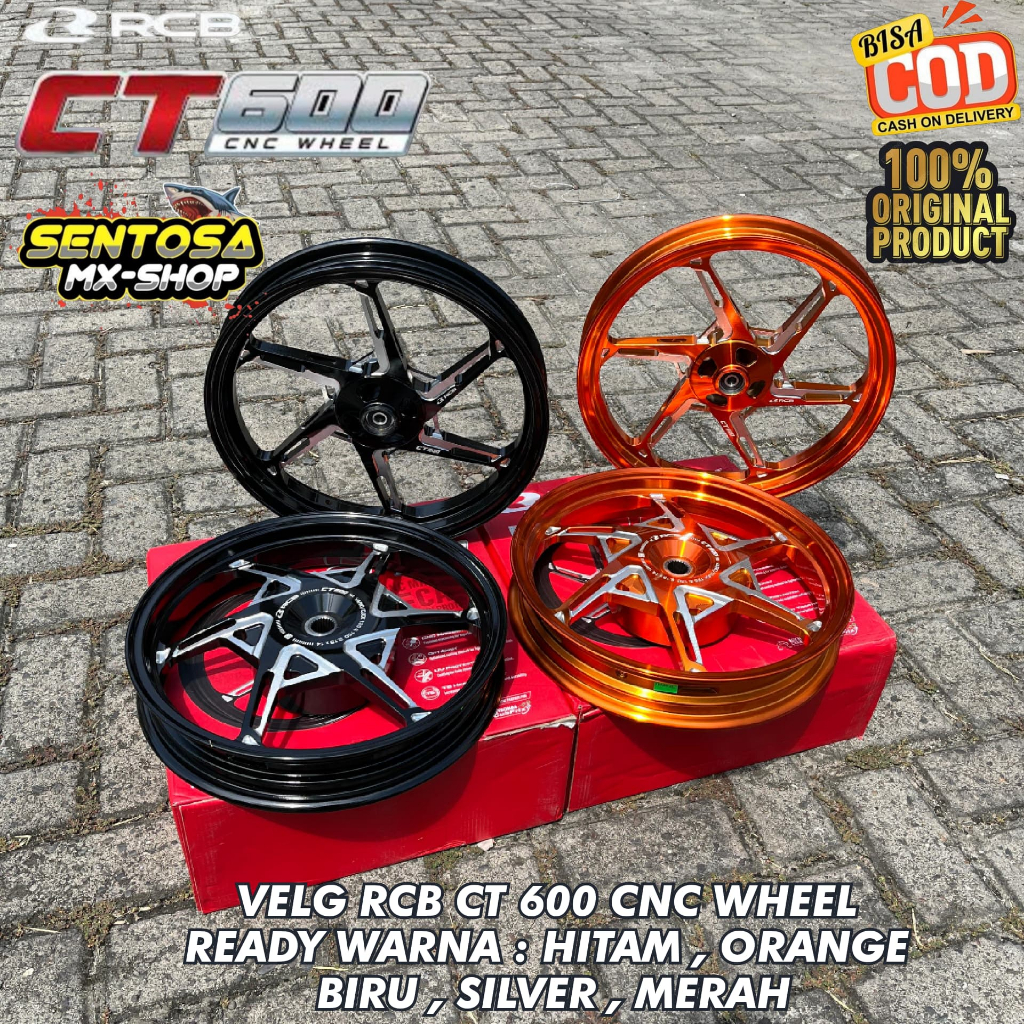 VELG RCB CNC WHEEL CT600 BEAT FI / SCOOPY FI / BEAT KARBU / VARIO 110 /  VARIO 125/150 LEBAR VELG DE