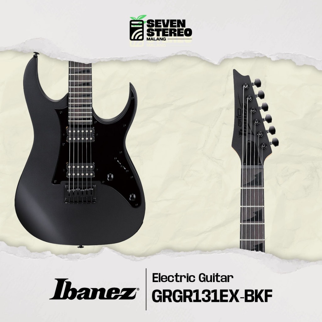 Ibanez GRGR131EX-BKF Electric Guitar – Infinity R Pickups, 24 Fret, Black Flat