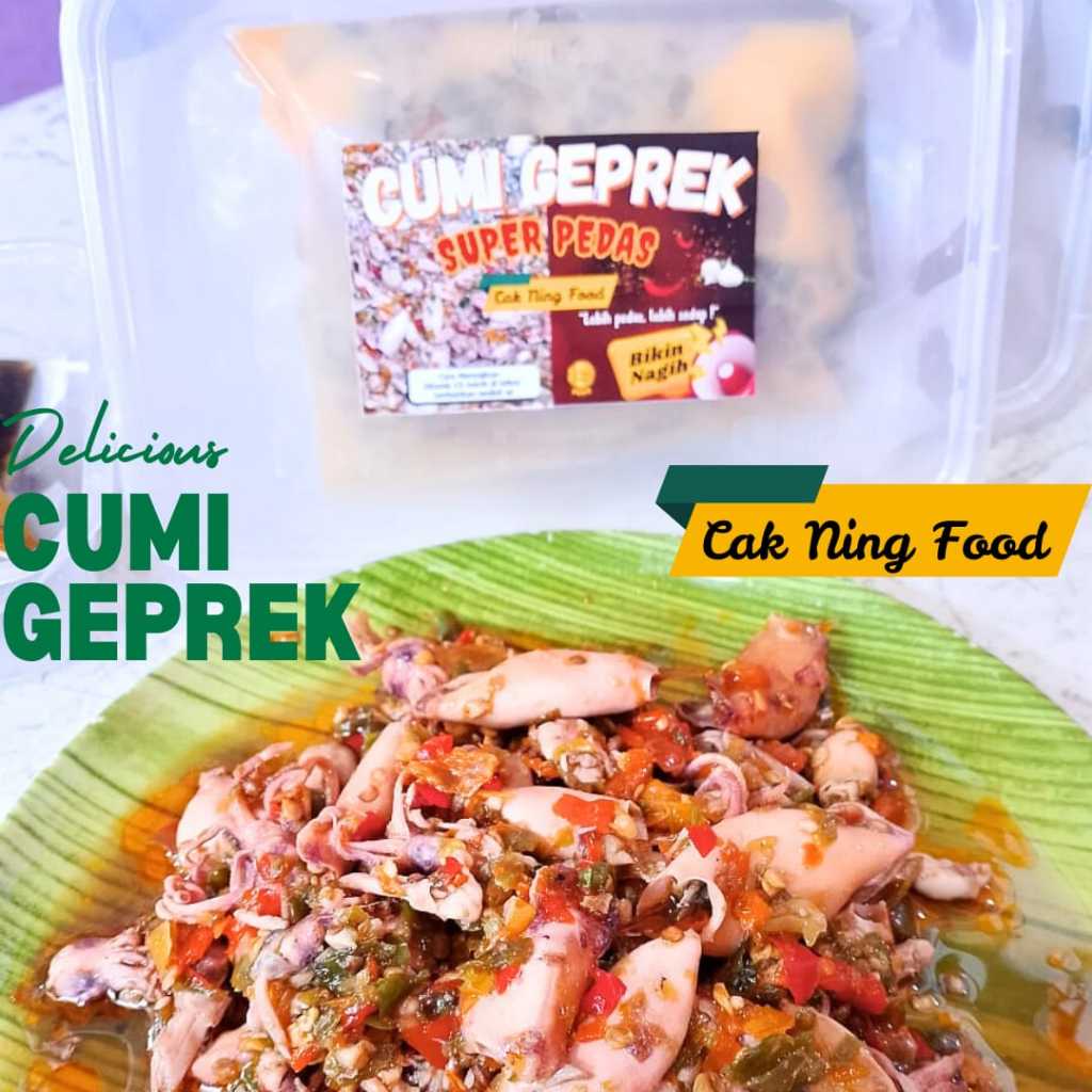 

Cumi Geprek Super Pedas Cak ning food 200gram