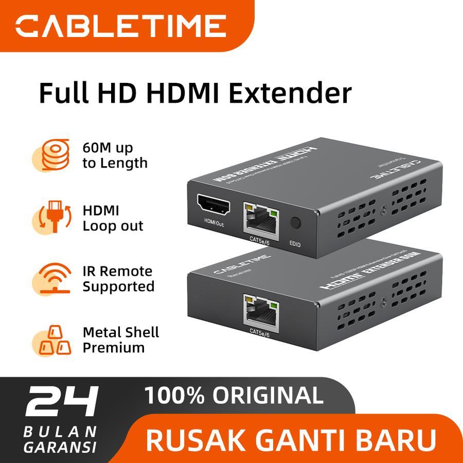 CABLETIME HDMI Extender LAN Cable HDMI Network Extender for Industrial