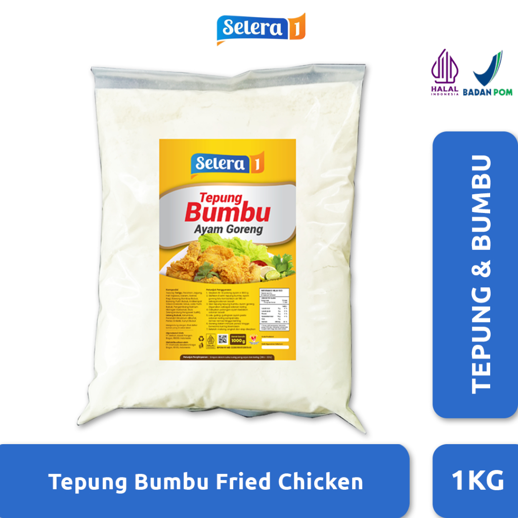 

Tepung Bumbu Fried Chicken Premium Berat 1Kg merk Selera1