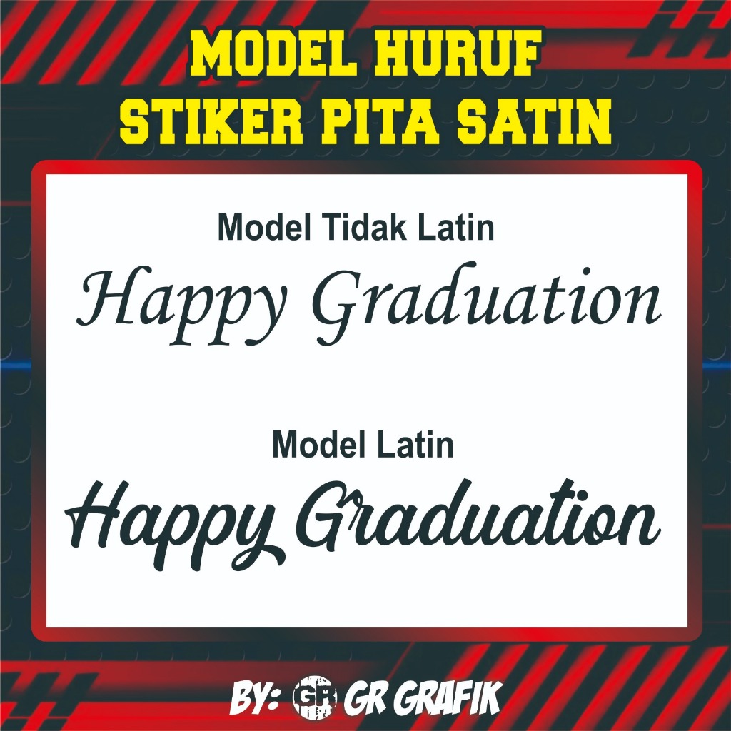 

STIKER PITA SATIN GRADUATION BUCKET (KHUSUS WARNA PUTIH) / STIKER PITA BUCKET BUNGA