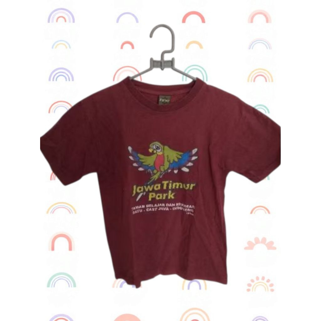 Prelov Baju Atasan Kaos Merah Maroon Anak PL