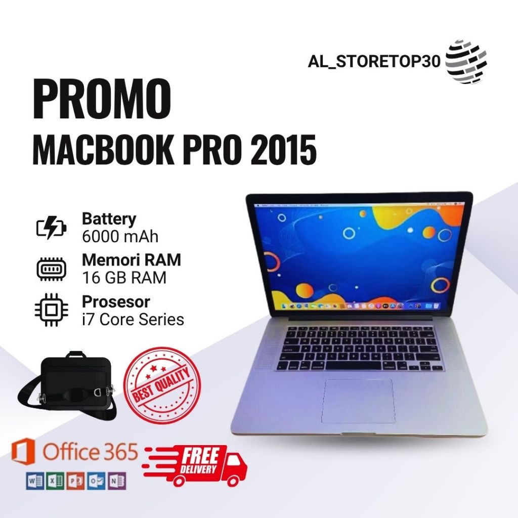 {ORI PROMO} MACBOOK PRO RETINA 2015 15 INCH RAM 16 SSD 512 GB CORE I7 MULUS