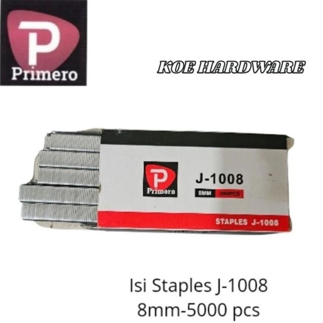 

KoeHardware - Isi Staples J-1008 (5000pcs) PRIMERO/Paku Tembak Staples J-1008 PRIMERO/Isi Refill Stapless J-1008 Primero