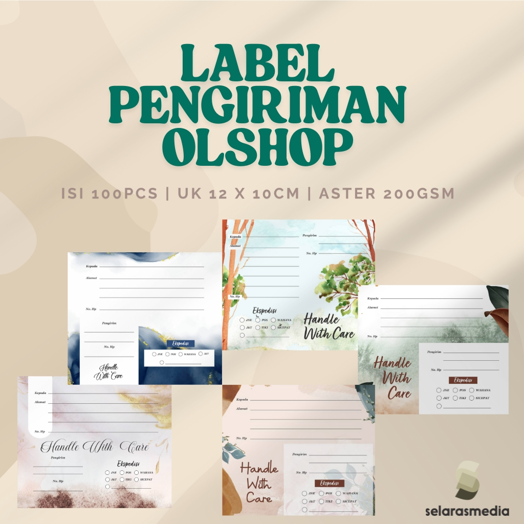 

LABEL PENGIRIMAN OLSHOP | ISI 100PCS | LABEL PENGIRIMAN | KARTU OLSHOP