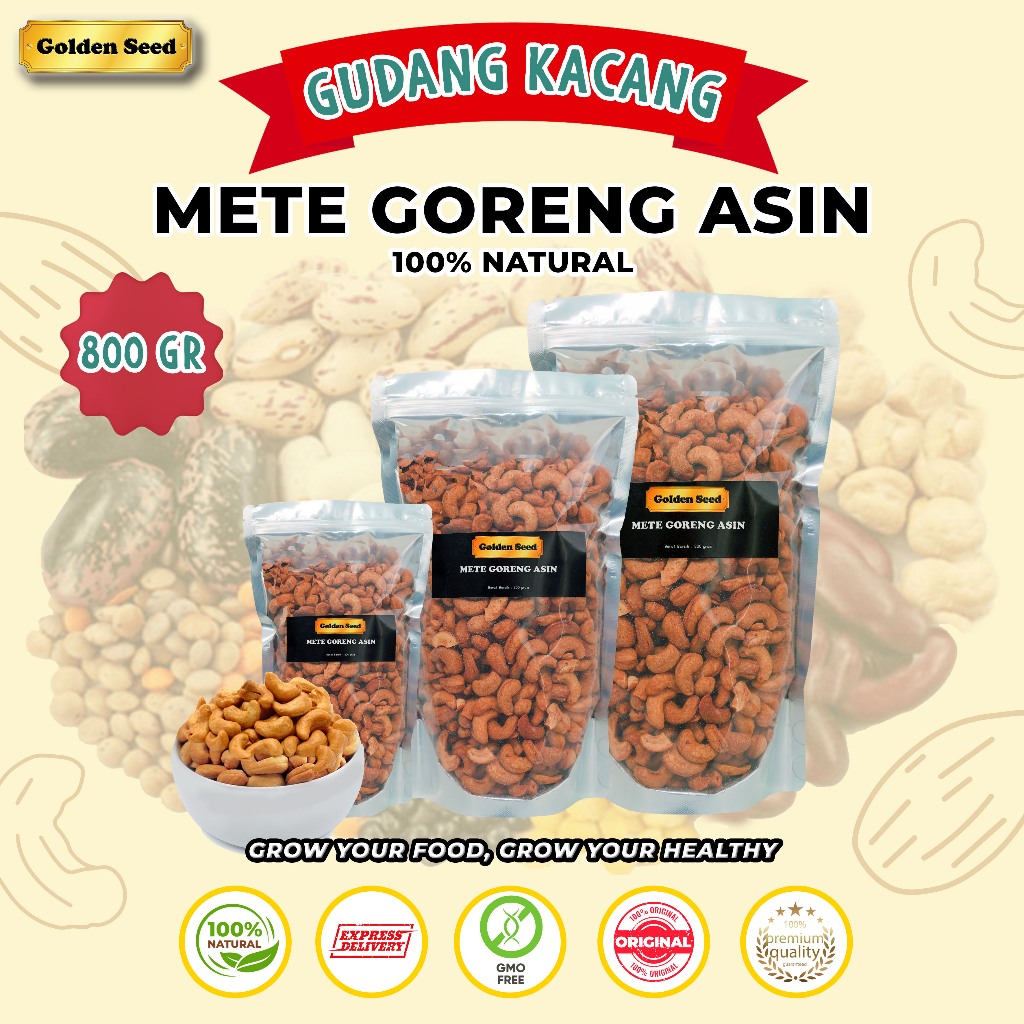 

[VIRAL] KACANG METE GORENG ASIN 800 gr - KACANG MEDE - KACANG MENTE - SALTED CASHEW