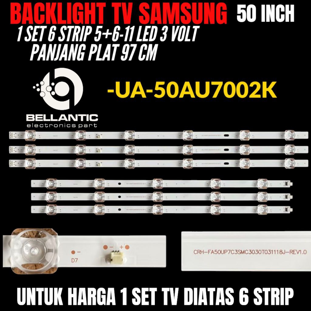 BACKLIGHT TV LED SAMSUNG 50 INCH UA-50AU7002K BACKLIGHT TV LED SAMSUNG 50 INCH