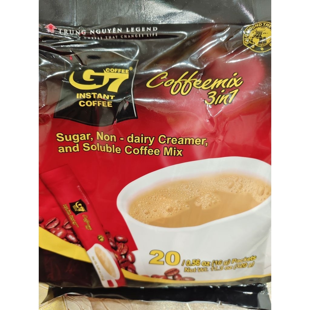 

kopi vietnam G7 3 in 1 20 sachet Bpom