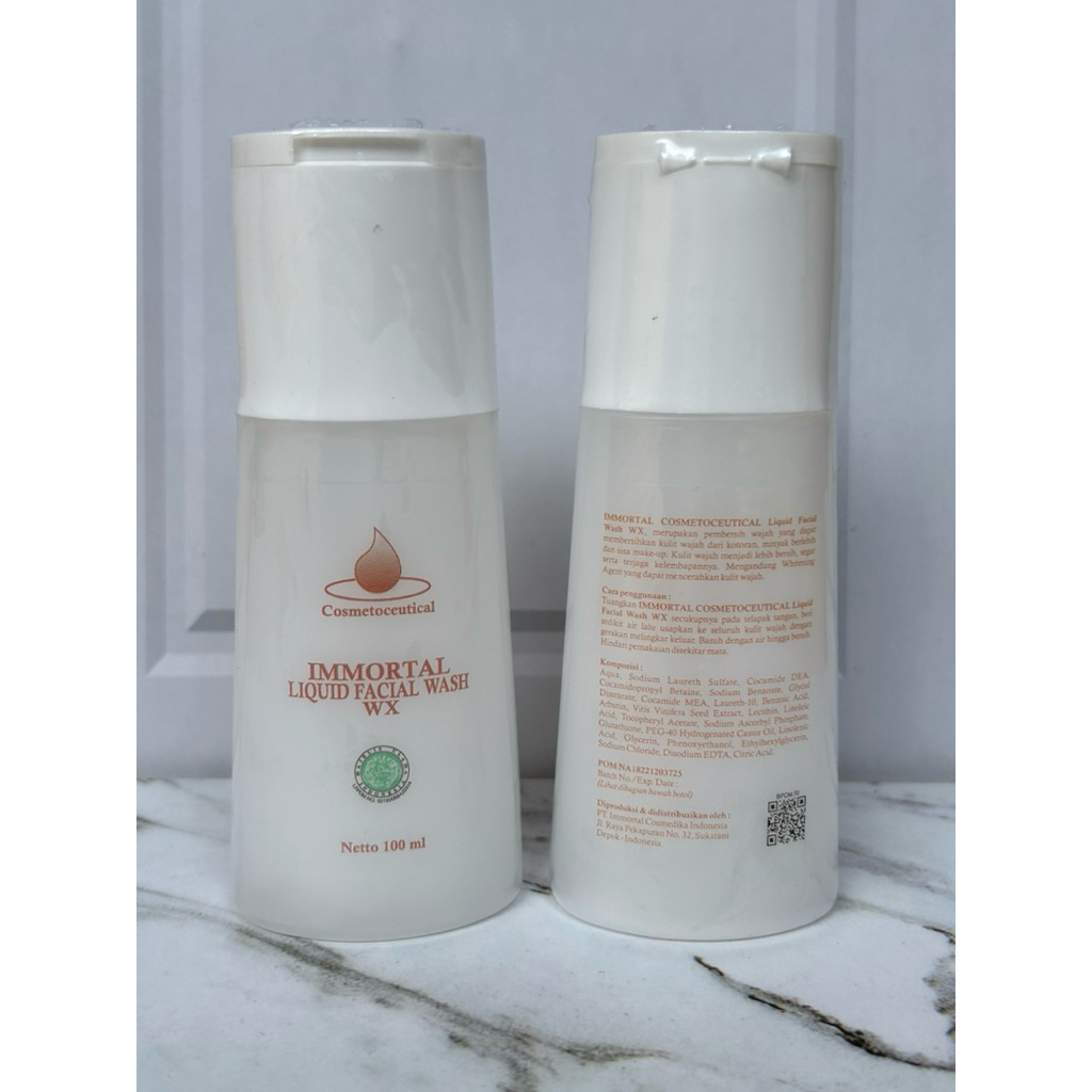 immortal liquid facial wash wx