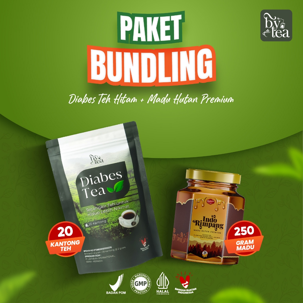 

[Paket Bundling] Bytea Diabes + Madu Hutan Premium Indo Rimpang 250gr | Jaga Gula Darah & Imut Tubuh