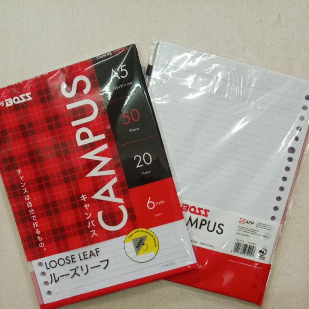 

ISI BINDER BERGARIS UKURAN A5 ISI 50LEMBAR MERK BIGBOSS CAMPUS