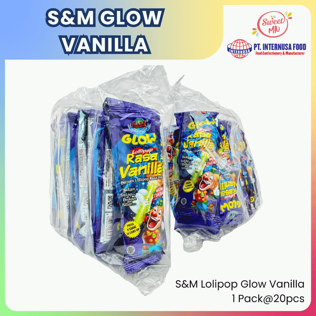 

Permen Lolipop S&M Glow Vanila .1 Pack (20 pcs)