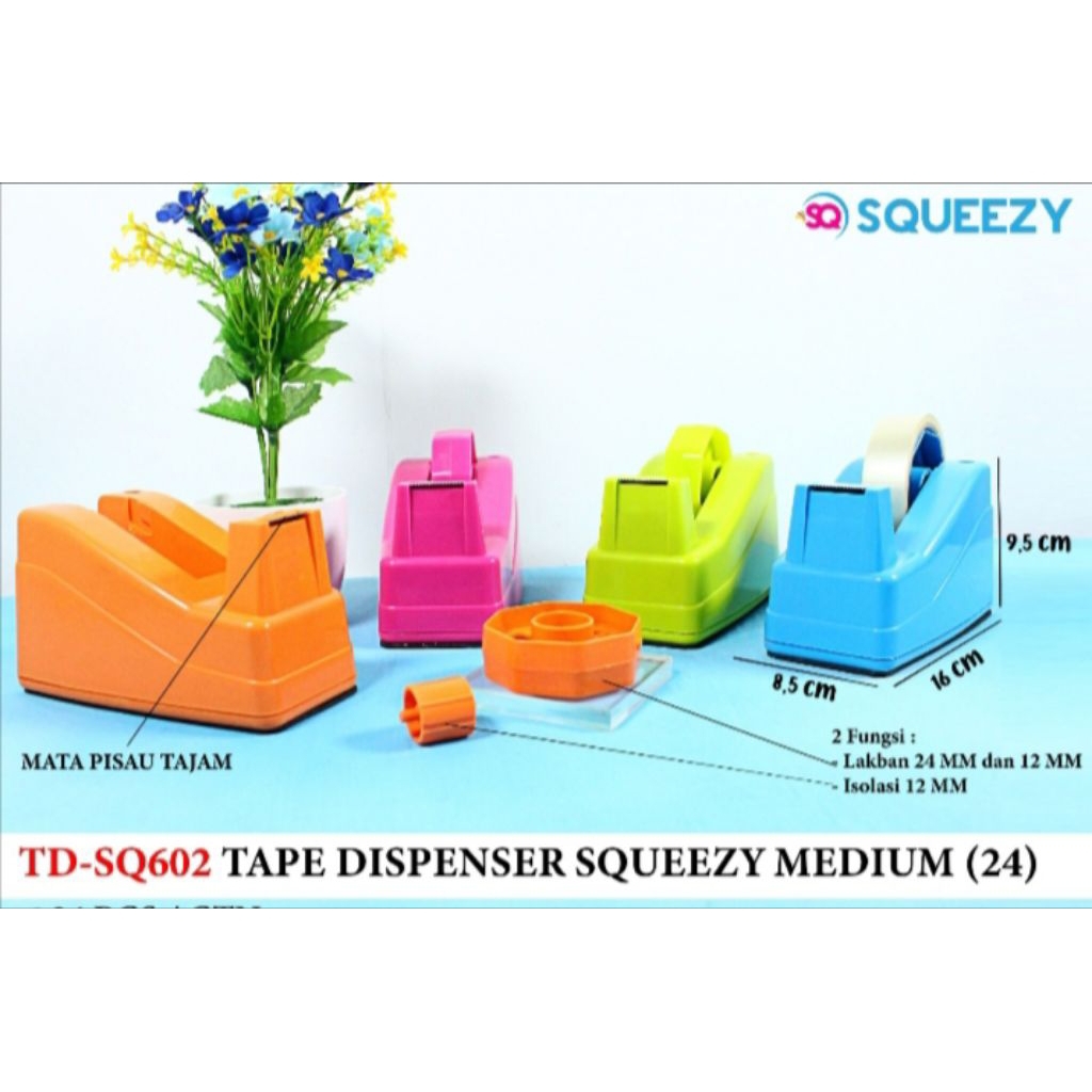 

tape dispenser/tempat isolasi squeezy/joyko 1pcs