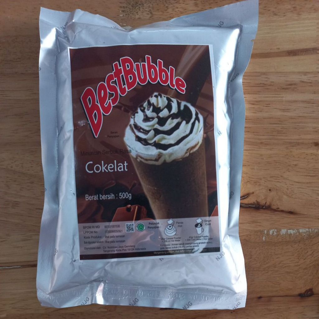 

Bubuk Minuman Premium Rasa Cokelat merk Best B -500gram