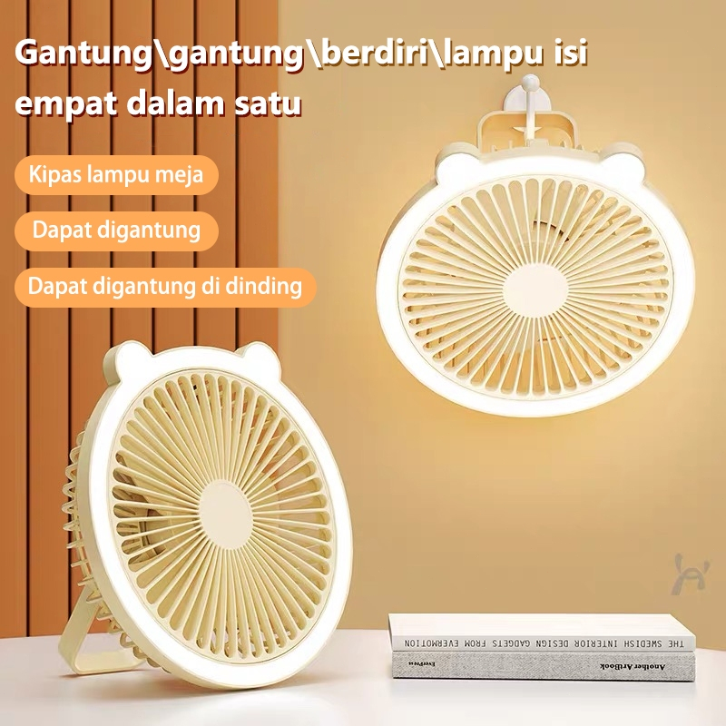 Kipas Angin Meja Charger USB Kipas Duduk Multifungsi Gantung Kipas Angin Portable 4IN1 Kipas Angin M