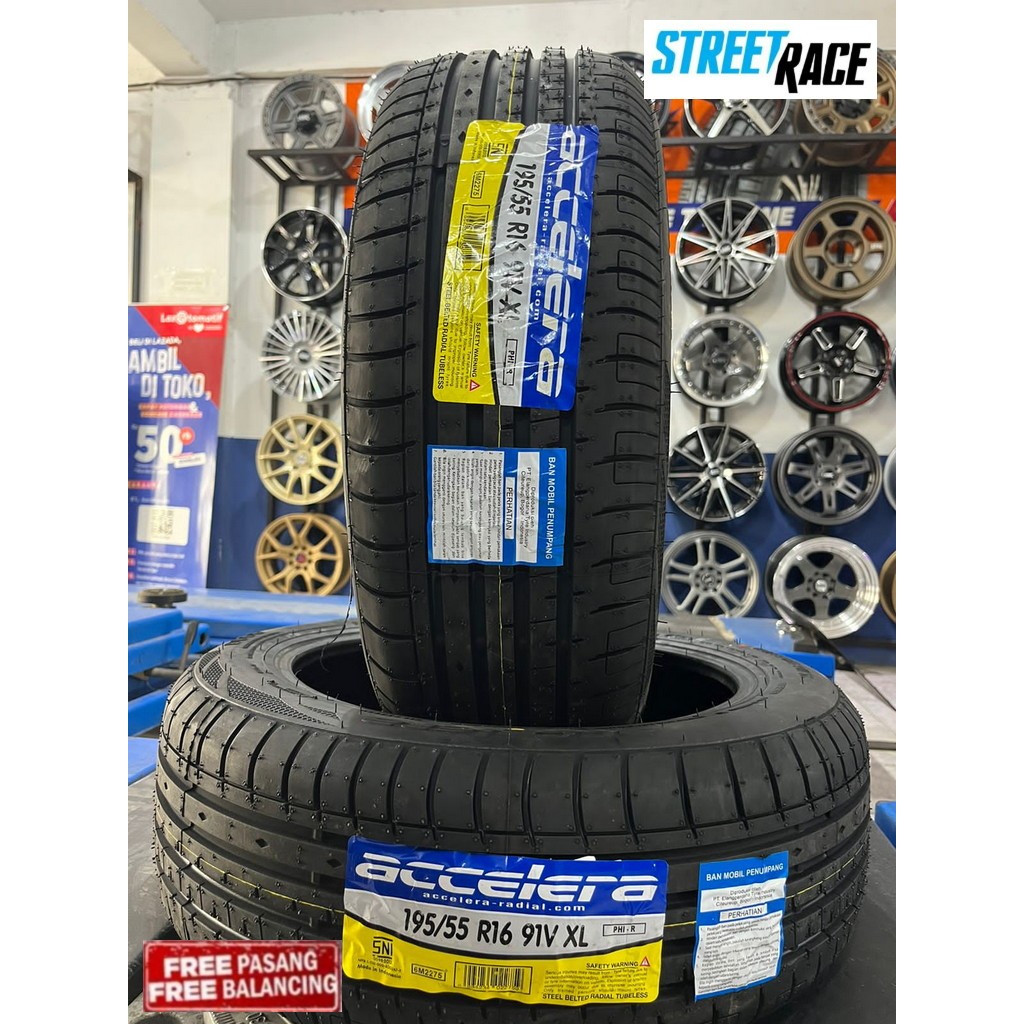Ban Mobil R16 55 195 Accelera phi-r ukuran 195/55 Ring 16