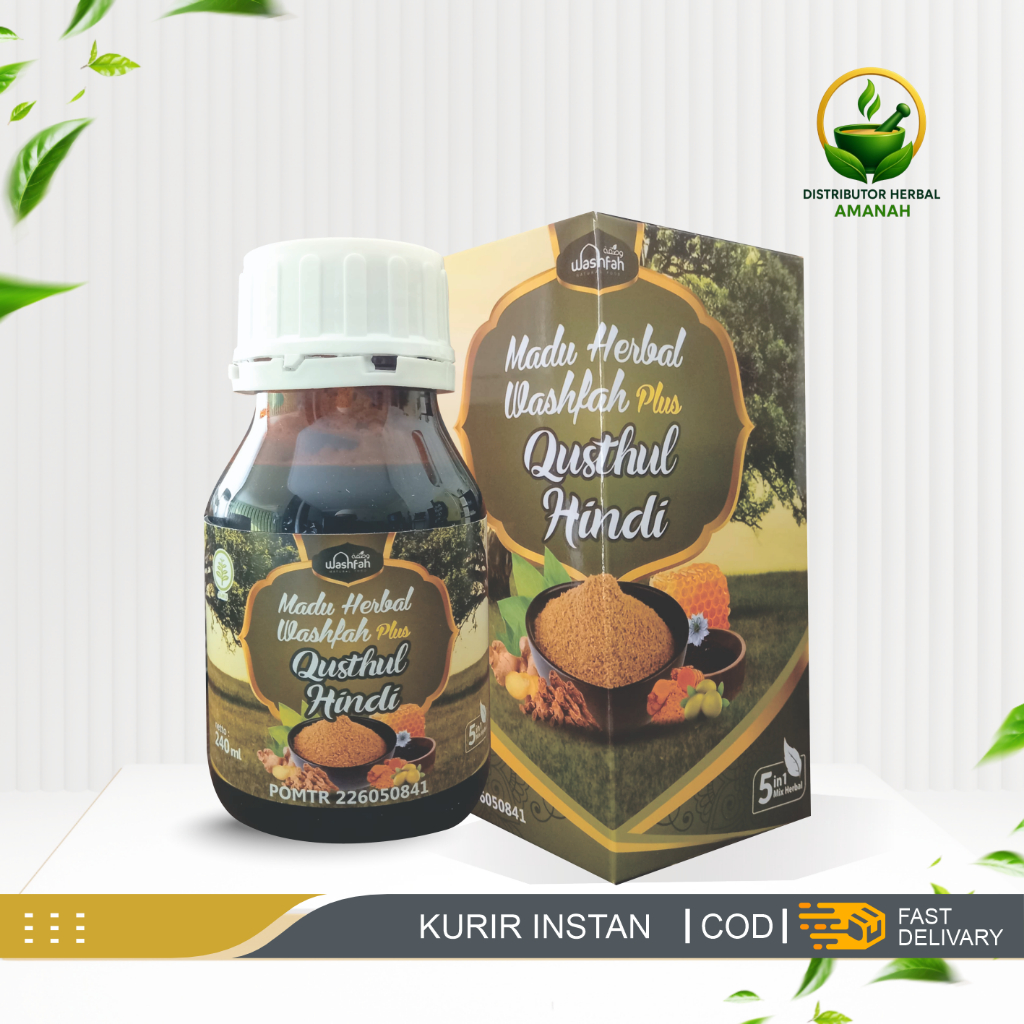 Madu Qusthul Hindi BPOM 240ml Original Washfah Premium