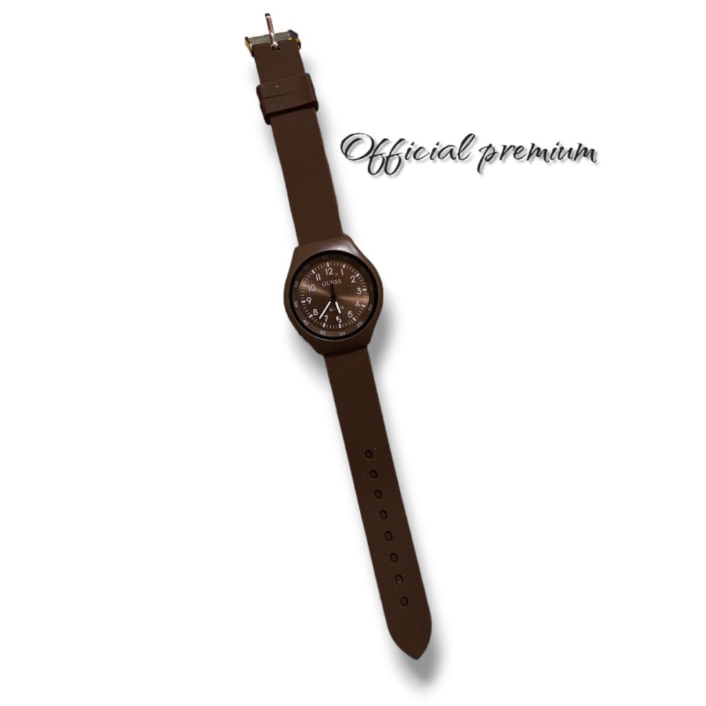 Jam Tangan wanita GUESS Tali Coklat