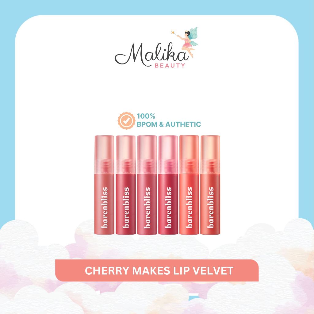 Malika Beauty | BARENBLISS BNB Cherry Makes Lip Velvet | Lipcream Bnb | Bnb Lip Velvet