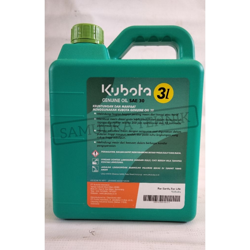 Larismanistokokku Original Oli Mesin Yanmar Kubota Sae 30 - 3Liter Oli Engine Diesel Kubota Rd85