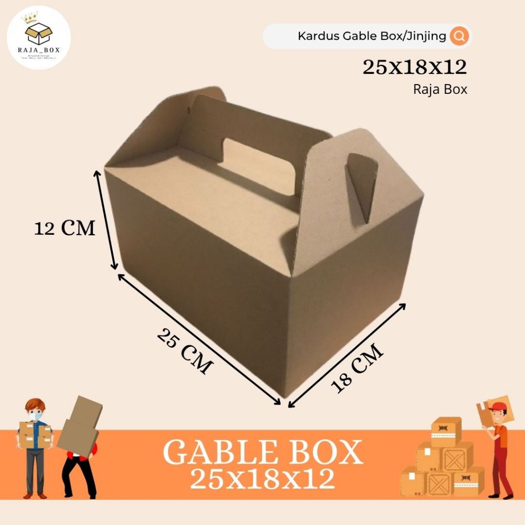 

Gable Box 25x18x12 Kardus Kemasan Jinjing Tenteng