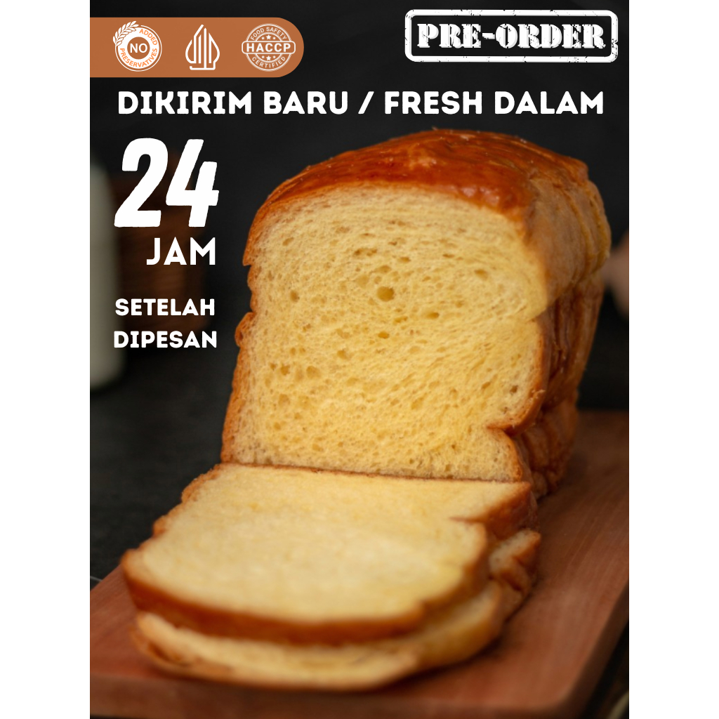 

PREMIUM Brioche Roti Tawar loaf MISOL - GoSend/Grab Only