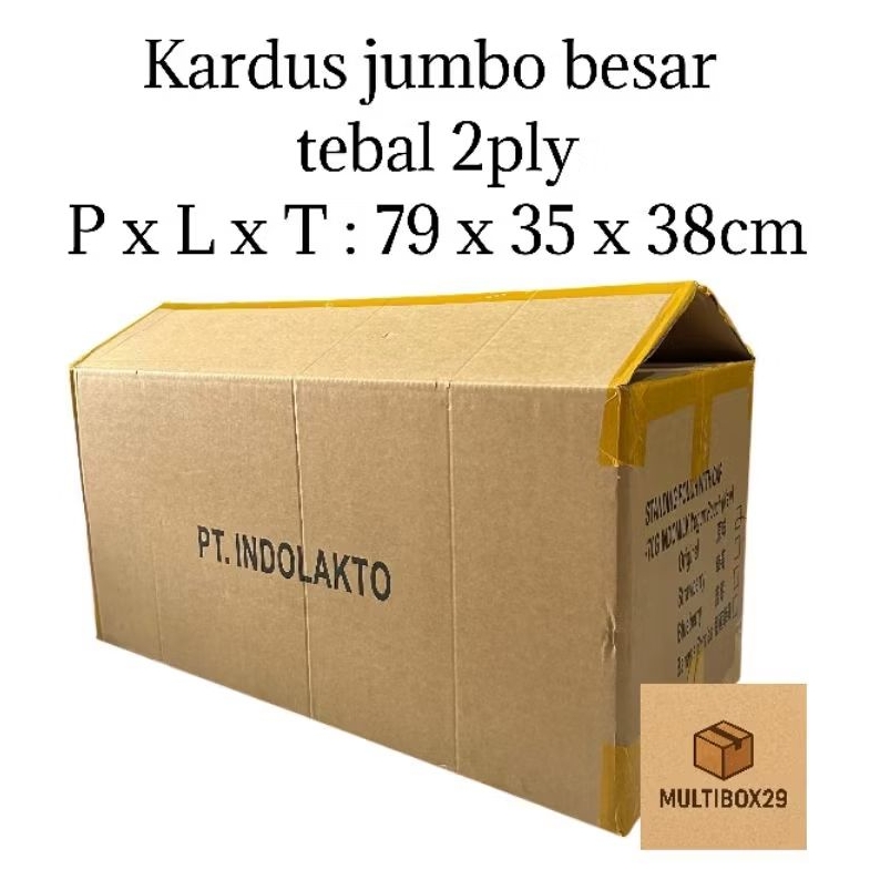 

Kardus Jumbo besar 79x35x38cm, Kardus Bekas Polos Ukuran Besar – Cocok Untuk Pengiriman / Pindahan Tebal 2ply 2 lapis, karton box packing, storage box