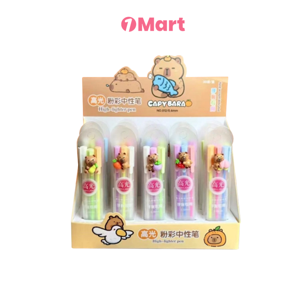 

1MART Highlighter Pen Capybara Warna-warni