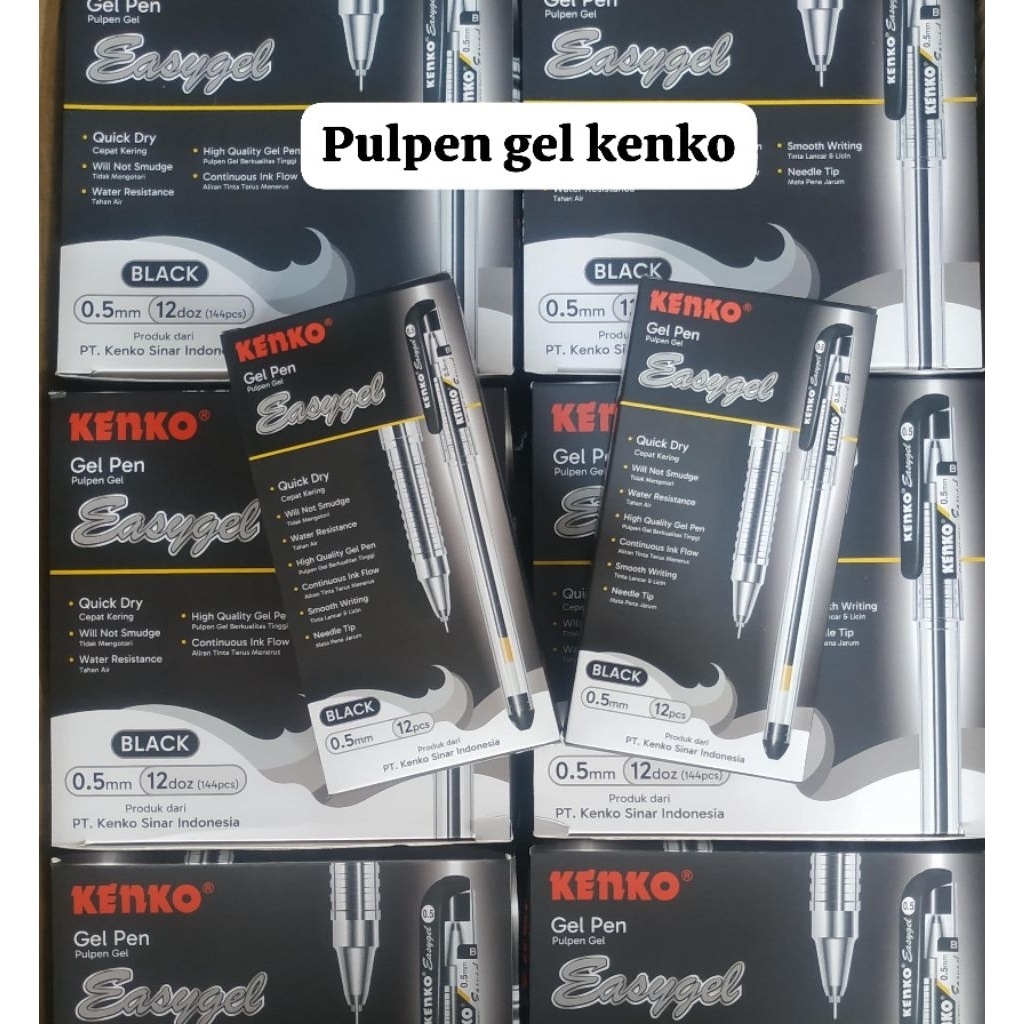 

pulpen gell kenko hitam perkotak # GW