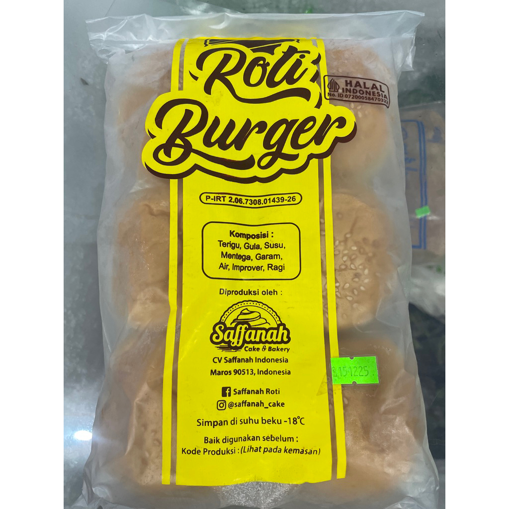

Saffanah Roti Burger Wijen Enak Halal