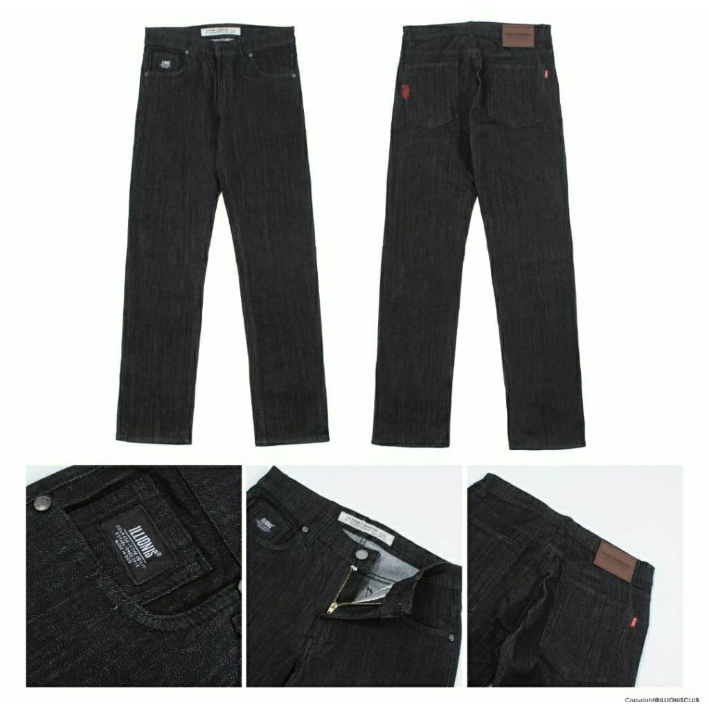 Celana Denim Slim Fit Celana Jeans Pria Celana Distro Original Lokal Brand ILLIONIS REBEL