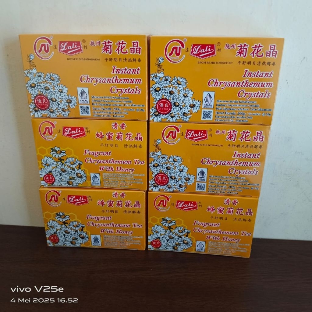 

Dali Chrysanthemum tea SU JiHua Jing 10 sachet teh kembang Krisan teh bunga seruni untuk panas dalam