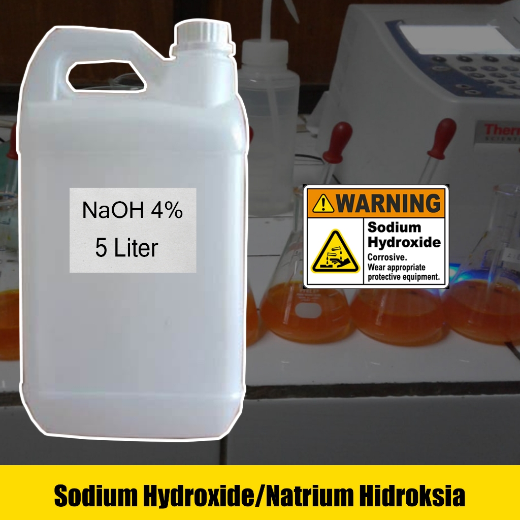 Larutan NaOH 4% 5000 ml / Larutan Natrium Hidroksida / Sodium Hydroxide Solution 5 Liter/ NaOH 5000 