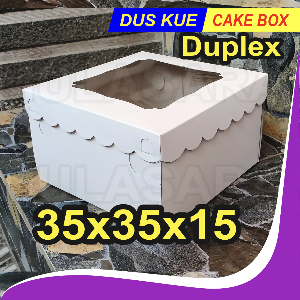 

Dus 35x35x15 JENDELA/35x35/ Dus Kue Ulang Tahun/ Box Roti/ Cake Box/ Dus Kue Bolu