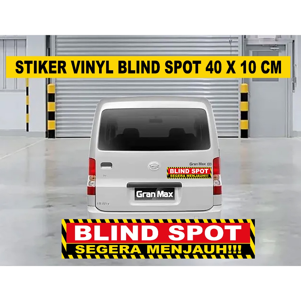 

SIGN STIKER VINYL BLIND SPOT/JAGA JARAK MOBIL GRAND MAX/ PICK UP DLL 40 X 10 CM - SIAP KIRIM