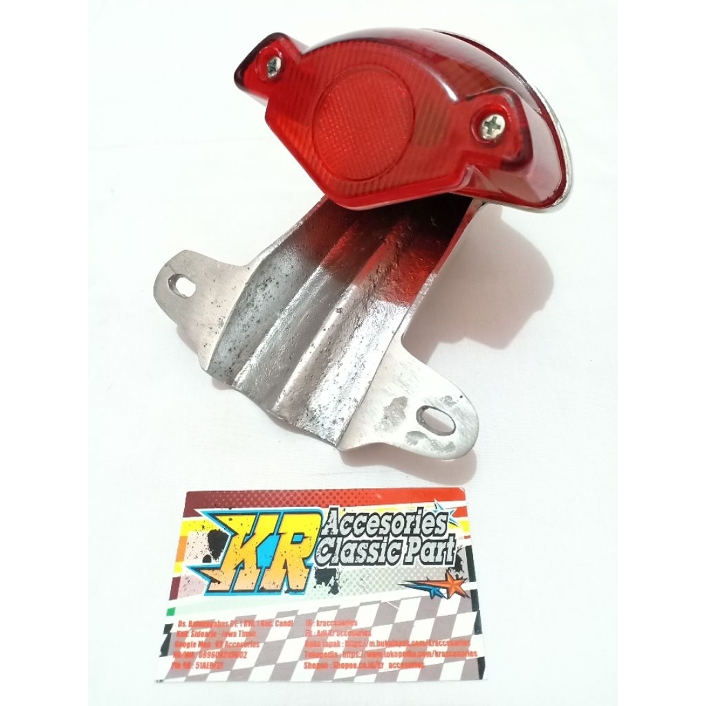 Stoplamp cb kodok set pangkon lampu poles