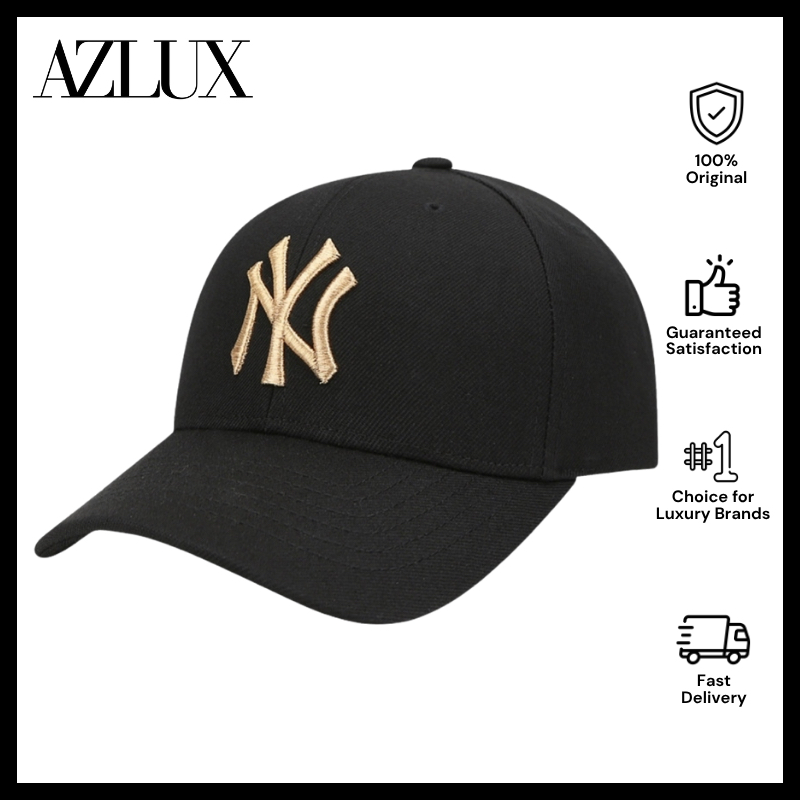 MLB Korea Metal logo Ball Cap NY Yankees - Black Gold