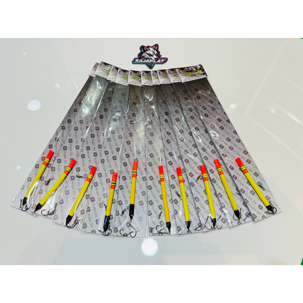 Rangkaian 2 mata kail No. 3 untuk ikan mas, ikan patin, ikan nila