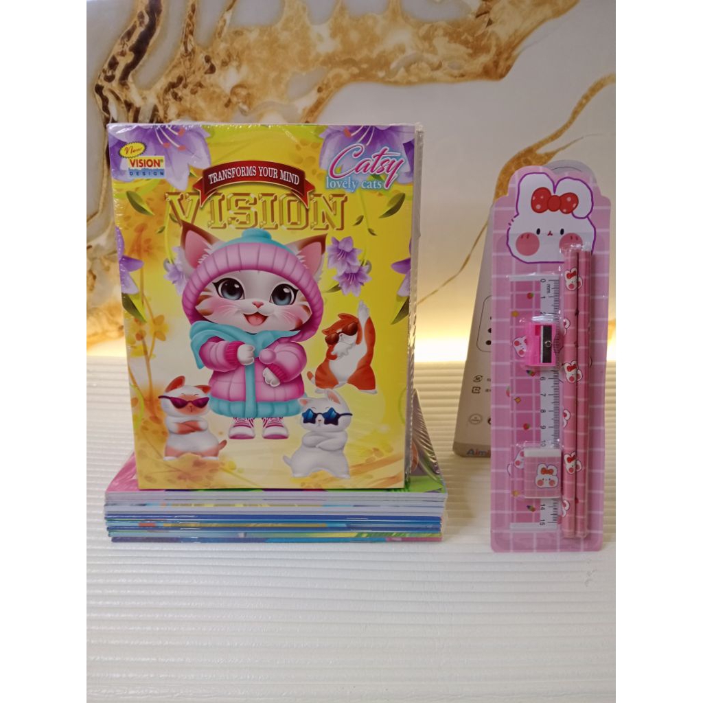 

Buku Tulis Vision 38 Lembar Cover Random 1 pack isi 12 Pcs Free Alat tulis