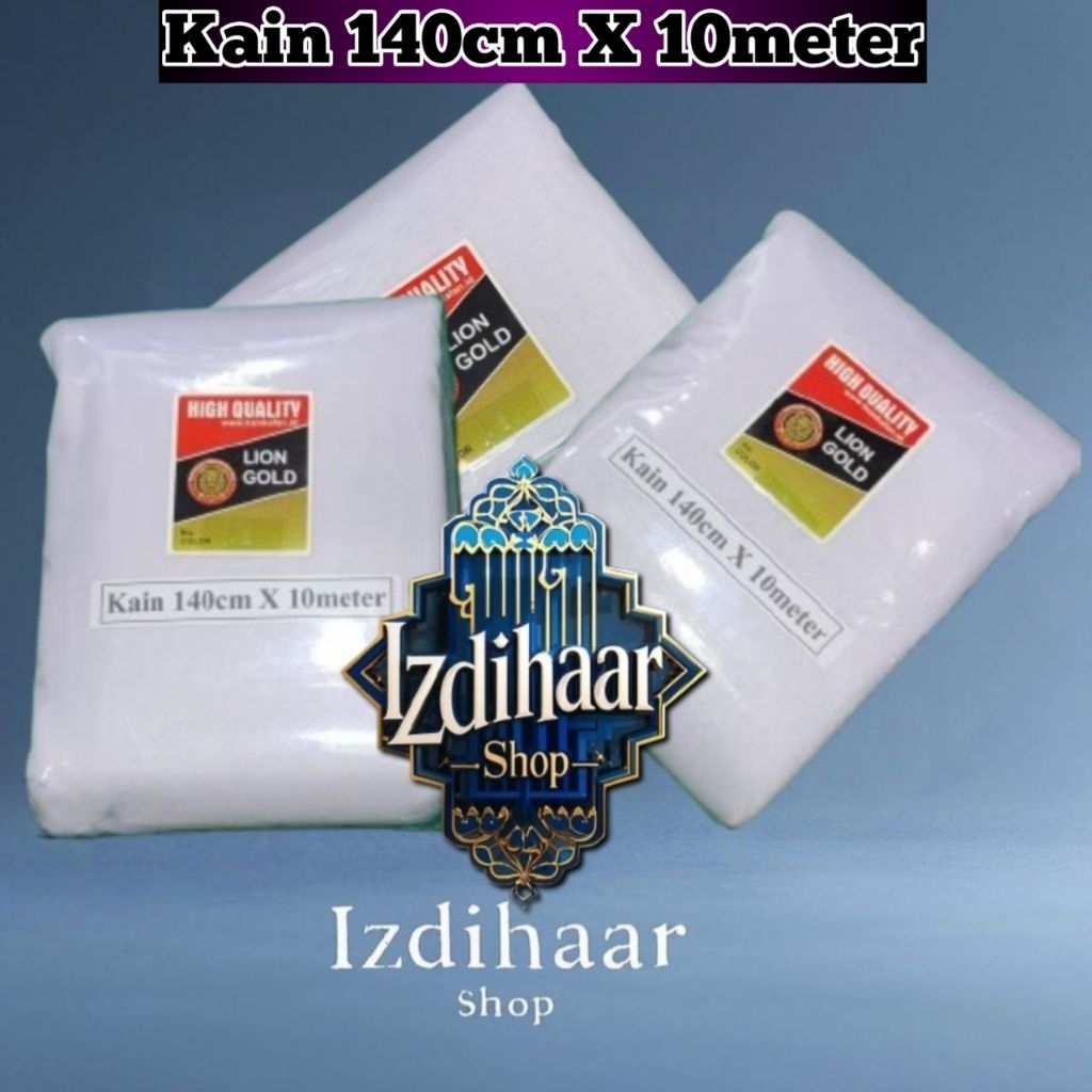 KAIN KAFAN METERAN 140CM X 10METER CAP LION GOLD KAFAN METERAN MURAH CAP LION GOLD LEBAR 140CM PANJA