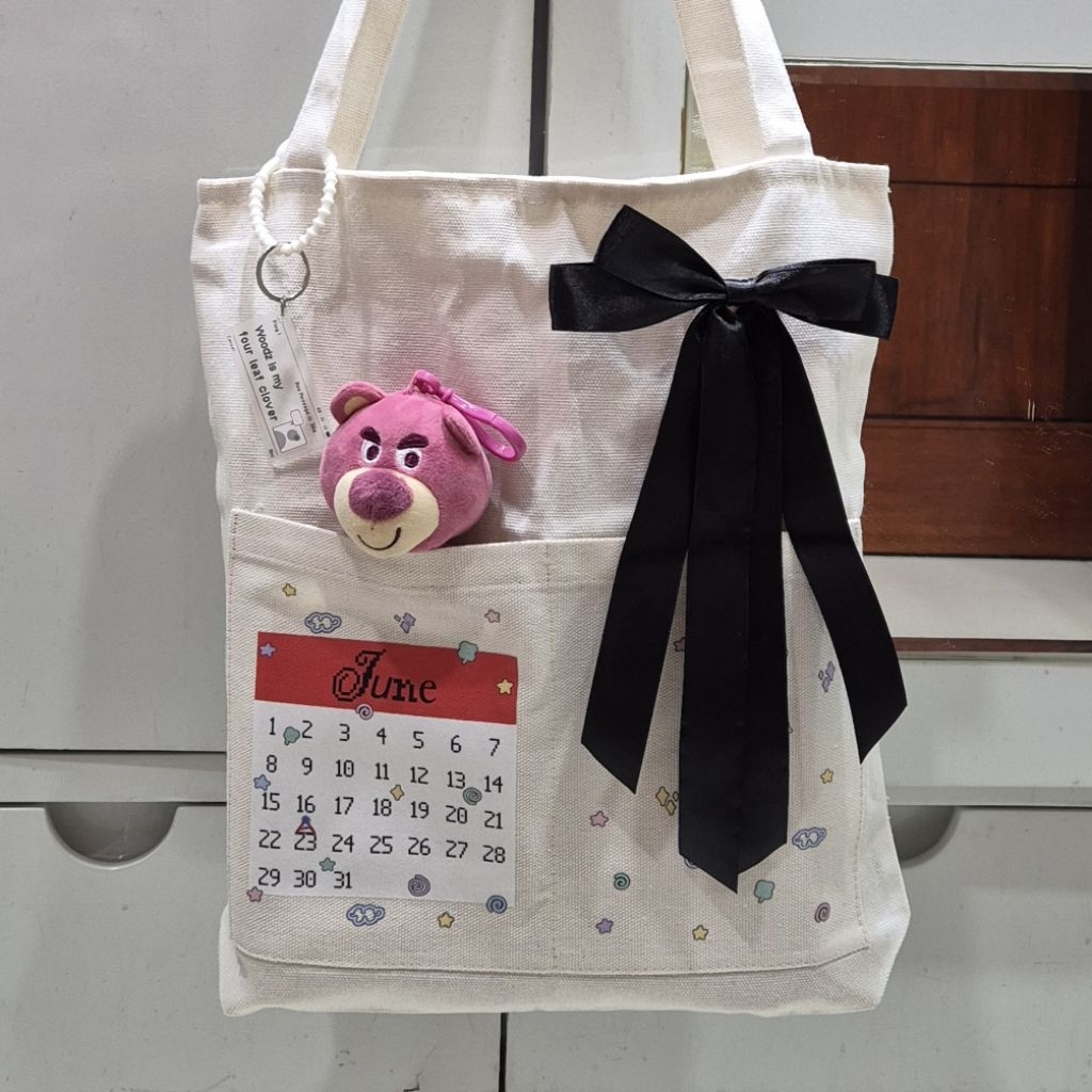 Mark Your Calendar Totebag Customizable - AnyCurio | custom canvas tote bag kanvas shopping grocery 