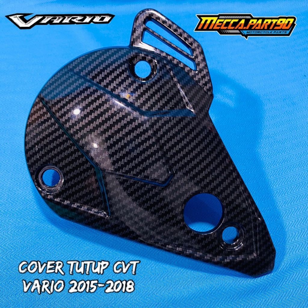 Cover Tutup Keong Cvt Carbon Karbon wtp Vario 125 150 New 2016-2018 Dengan lubang selah