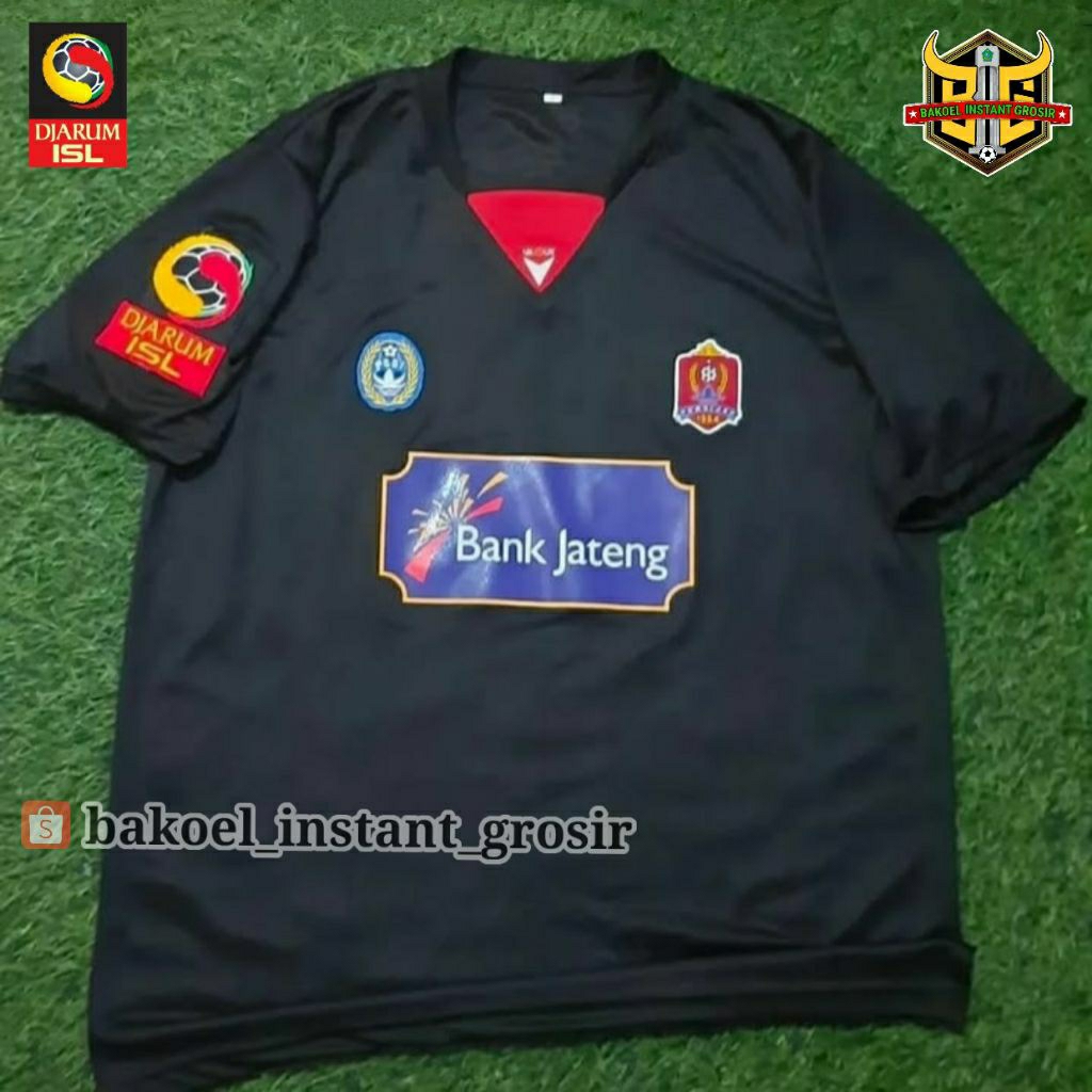 Jersey PERSIJAP Jepara Away 2010 Liga Jarum ISL Hitam Full PRINTING Atau BORDIR Retro Remake Lokal