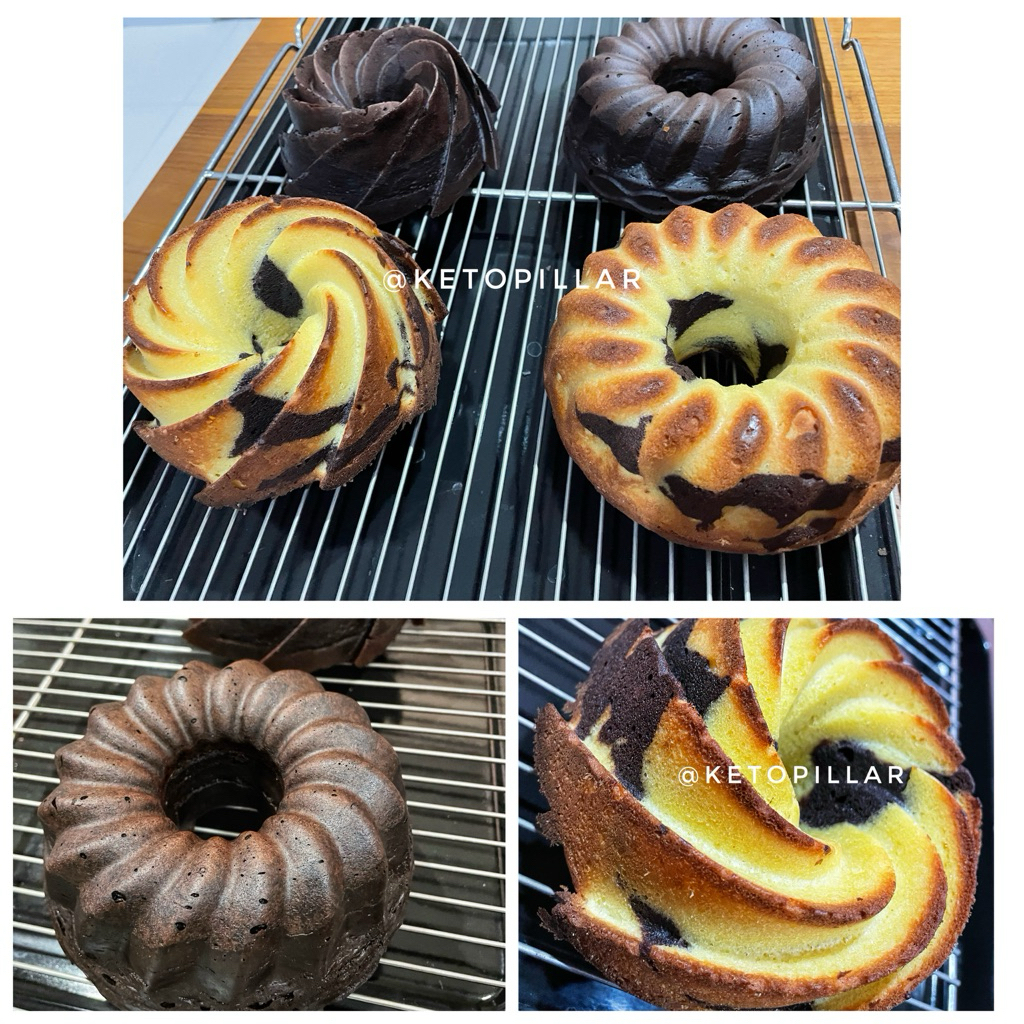 

Combo Duo Mini Pan Keto GF Marmer Cake & Brownie