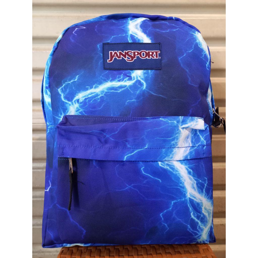 Tas Ransel Jansport Premium Motif Petir Full Jansport Pria/Wanita Bisa COD - Ringan & Tahan Lama - F