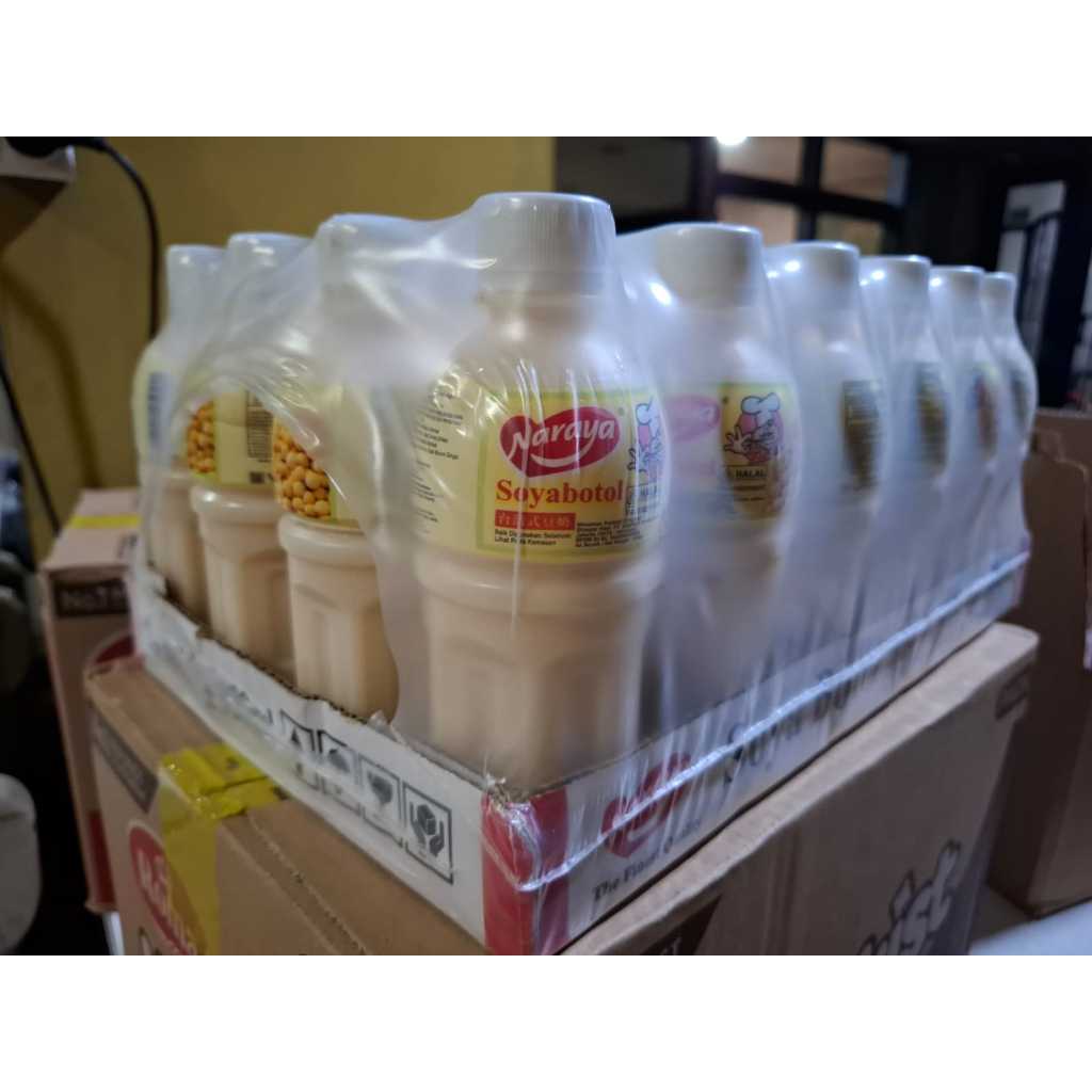 

g Terlaku7- Minuman Susu Kedelai Naraya Soya Botol 320Ml 1 Pcs